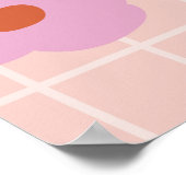 Poster Joueuse à damiers plaid avec marguerites (Coin)