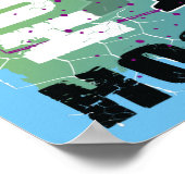 Poster Joueuse Abstraite de hockey féminin (Coin)