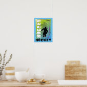 Poster Joueuse Abstraite de hockey féminin (Cuisine)