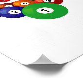Poster Joueuse Billard Billard Hommes Jeu Jouer Sn (Coin)