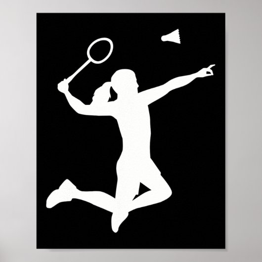 Poster Joueuse de badminton (Devant)