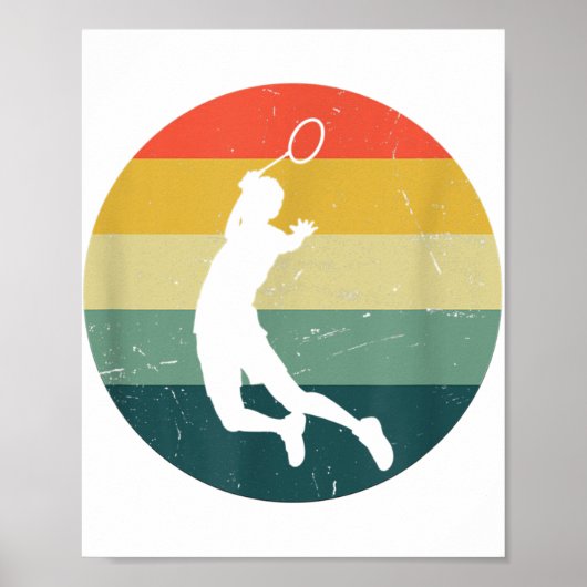 Poster Joueuse de badminton Badminton Féminin (Devant)