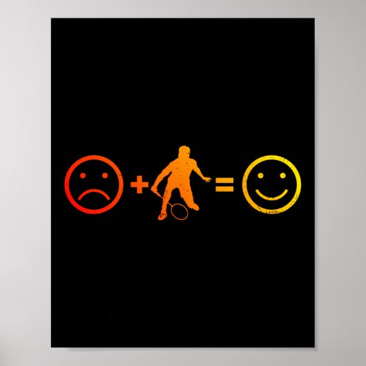 Poster Joueuse de badminton féminin de squash (Devant)
