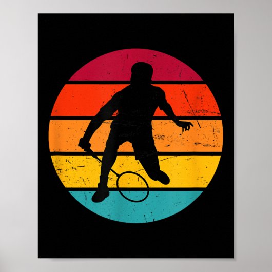 Poster Joueuse de badminton féminine de squash de badmint (Devant)