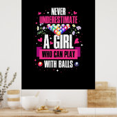 Poster Joueuse de billard Cette fille peut jouer billard  (Cuisine)