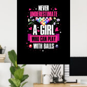 Poster Joueuse de billard Cette fille peut jouer billard  (Bureau à domicile)