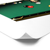 Poster Joueuse de billard féminine légère (Coin)