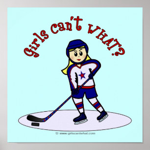 Poster Joueuse de hockey Blonde Girls