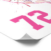 Poster Joueuse de hockey personnalisée Filles (Coin)