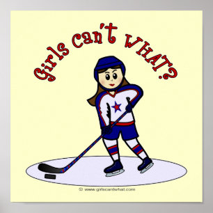Poster Joueuse de hockey pour filles légères