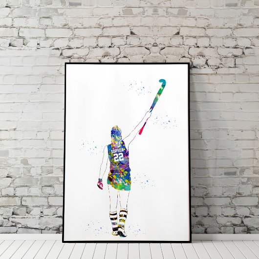 Poster Joueuse de hockey sur gazon