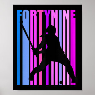 Poster Joueuse de hockey sur gazon féminine 49 ans Sport