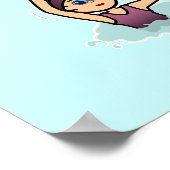 Poster Joueuse de polo d'eau légère fille (Coin)