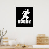 Poster Joueuse de rugby pour filles (Cuisine)