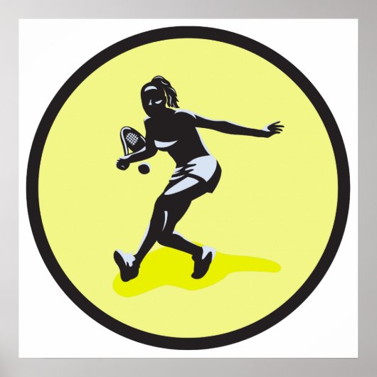 Poster joueuse de tennis (Devant)