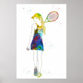 Poster Joueuse de tennis (Devant)
