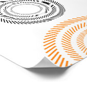 Poster Joueuse, tendance, cool, moderne, cercles simples (Coin)