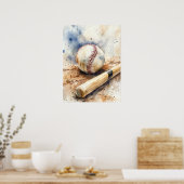 Poster Jouez au jeu de baseball (Cuisine)