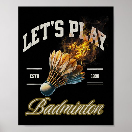 Poster Jouons à Dminton Shuttle (Devant)