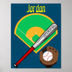 Poster "Jouons au bal" Baseball