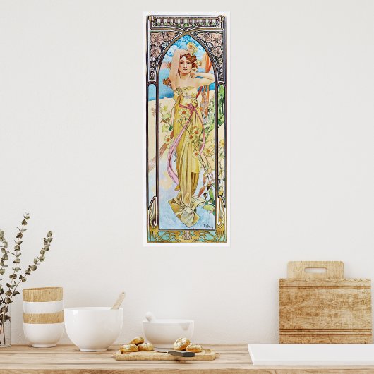 Poster Jour, Alphonse Mucha (Cuisine)