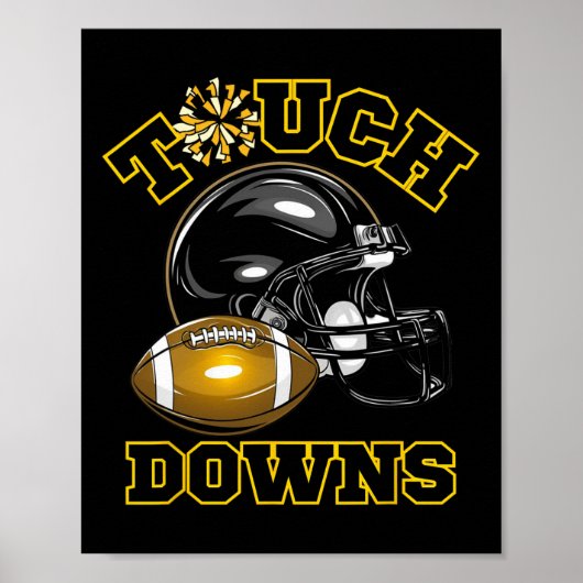 Poster Jour Black Gold Touch Football Jour Lycée (Devant)