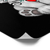 Poster Jour bleu de la mort crâne sucre ours noir (Coin)