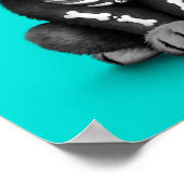 Poster Jour bleu mignon du chien chiot mort (Coin)