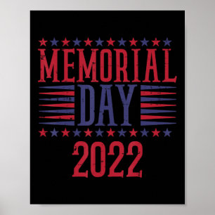 Poster Jour commémoratif 2022 Vintage Patriotique Vétérin