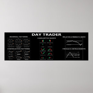 Poster Jour commerçant stock marché investisseur carte ch