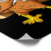 Poster Jour d'Action de grâce Dabbing Turquie Pèlerin Gar (Coin)