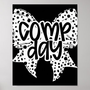 Poster Jour de Comp Dalmation Coquette Nœud Jour de Compé