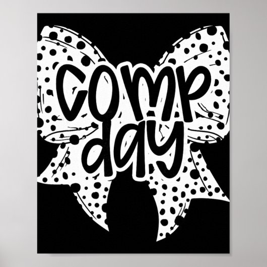 Poster Jour de Comp Dalmation Coquette Nœud Jour de Compé (Devant)