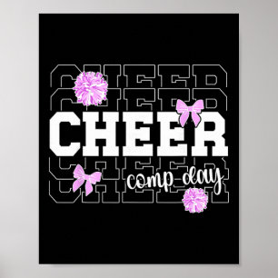Poster Jour de compétition de cheer pour les fans de chee