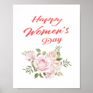 Poster jour de femme heureuse verticale