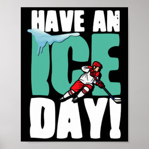 Poster Jour de glace Sports d'hiver Hockey sur glace Puck