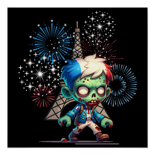 Poster Jour de la Bastille de Zombie (Devant)