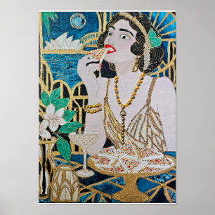 Poster Jour de la Coupe sur le port – Œuvre d'art origina