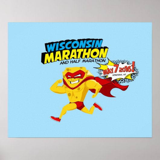Poster Jour de la course du Marathon du Wisconsin (Devant)