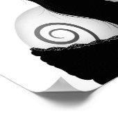 Poster Jour de la fille morte avec blanc Rose (Coin)