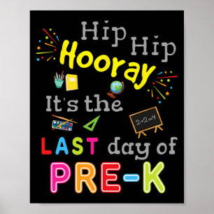 Poster Jour De La Graduation De L'École Funny Pré K Ensei