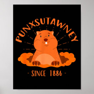 Poster Jour de la marmotte drôle Punxsutawney Depuis 1886