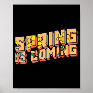 Poster Jour de la marmotte Le printemps arrive drôle Homm