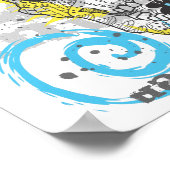 Poster Jour de la mort crâne de sucre dessin de tatouage  (Coin)