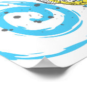 Poster Jour de la mort crâne de sucre dessin de tatouage  (Coin)