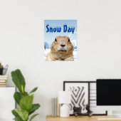 Poster Jour de la neige de la marmotte (Bureau à domicile)
