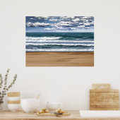 Poster Jour de la plage déserte (Cuisine)