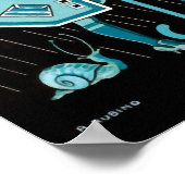 Poster Jour de la pluie en bleu (Coin)