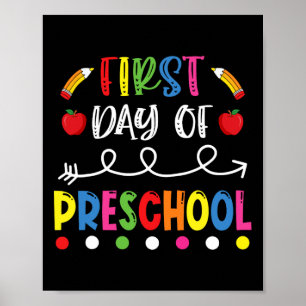 Poster Jour De La Préscolaire Retour À L'École Étudiants