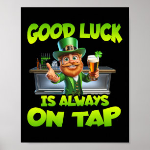 Poster Jour de la Saint Patrick Bonne Chance Toujours Sur